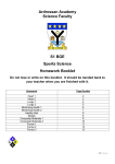 Sports Science Homework Booklet