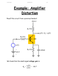 Example: Amplifier Distortion