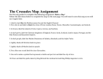 The Crusades Map Assignment