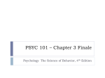 PSYC 101 – Chapter 3 Finale