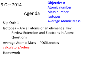 weighted average atomic mass