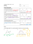 7.3 Proving Triangles Similar – Notes Name: Geometry Mrs. Elmore