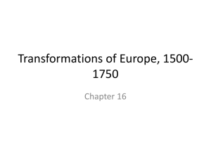 Chapter 16 The Transformation of Europe - District 196 e
