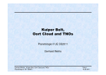 Kuiper Belt, Oort Cloud and TNOs