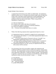 Sample Miterm Exam Questions