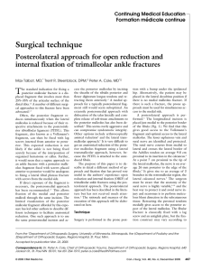 Posterolateral approach for open reduction and internal fixation of