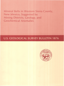 Mineral Belts of Western Sierra County