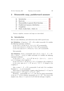 3 Measurable map, pushforward measure