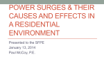 Power Surges Causes, and Effects in a Residential Environment