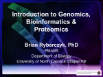 Introduction to Genomics, Bioinformatics - UNC