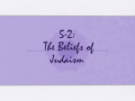 5-2: The Beliefs of Judaism