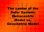 The center of the Solar System: Heliocentric Model vs. Geocentric