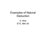 Examples of Natural Deduction