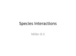 Species Interactions - Room N-60