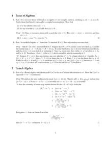 Chapter 5: Banach Algebra