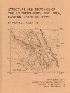 structure and tectonics of the southern gebel duwi area, eastern