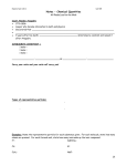 Notes - Chemical Quantities