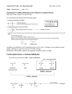 Carboxylates/esters vs ketones/aldehydes