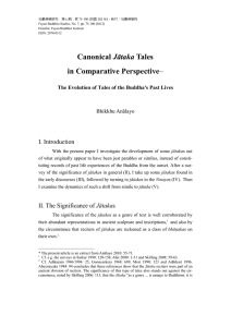 Canonical Jātaka Tales in Comparative Perspective