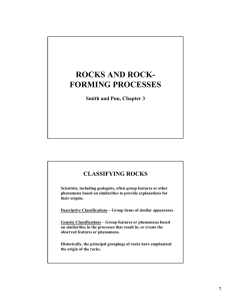 rocks and rock- forming processes