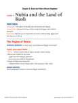Lesson 1 Nubia and the Land of Kush