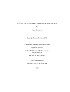Peasant and Slave Rebellion in the Roman Republic.