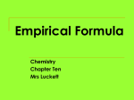 Empirical Formula - Mrs Luckett`s Homepage
