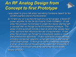 An RF Analog Design from Concept to First Prototype