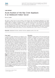 Acute Avulsion of the Iliac Crest Apophysis in an Adolescent Indoor