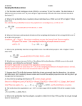 Sampling Distributions Worksheet