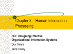 Chapter 3 – Human Information Processing