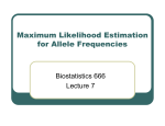 Maximum Likelihood Estimation for Allele Frequencies