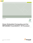 Green Embedded Computing and the MPC8536E PowerQUICC® III