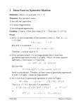 1 Some Facts on Symmetric Matrices