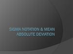 Sigma Notation and Mean Absolute Deviation