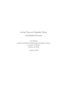 Lecture Notes on Probability Theory and Random Processes