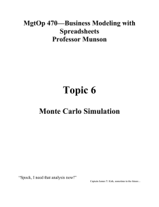 Steps of Monte Carlo Simulation