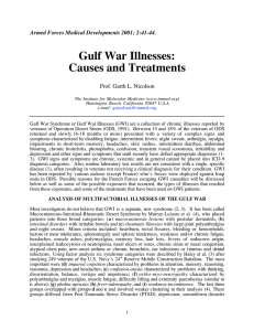 Gulf War Illnesses: Causes and Treatments