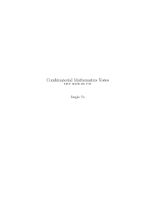 Combinatorial Mathematics Notes