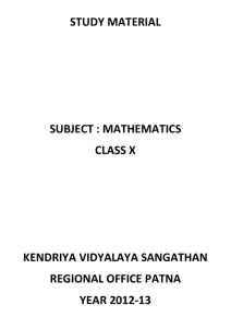 final study material maths class x 2012-2013