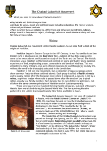 The Chabad-Lubavitch Movement