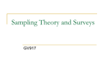 Sampling Theory and Surveys