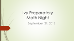 Ivy Preperatory Math Night