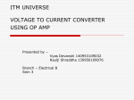 VOLTAGE TO CURRENT CONVERTER USING OP AMP