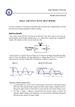 HALF AND FULL WAVE RECTIFIERS