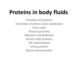 Proteins in body fluids