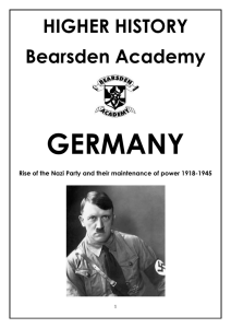 Germany (Nazis) - Bearsden Academy