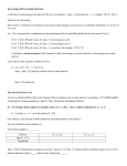 Increasing and Decreasing Function