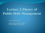 Lecture 1.Principles of Public Debt