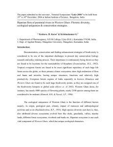 Riparian flora of perennial rivers in Western Ghats: Floristic diversity